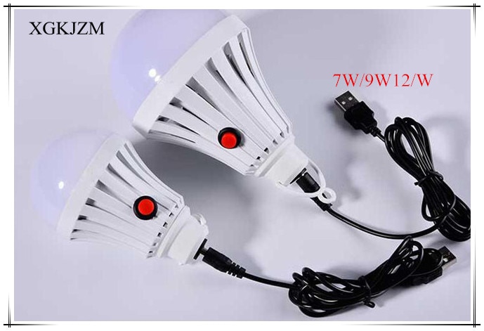 USB Oplaadbare Lamp LED Noodverlichting 7 W/9 W/12 W Draagbare Licht Veld Camping Licht + Usb-kabel