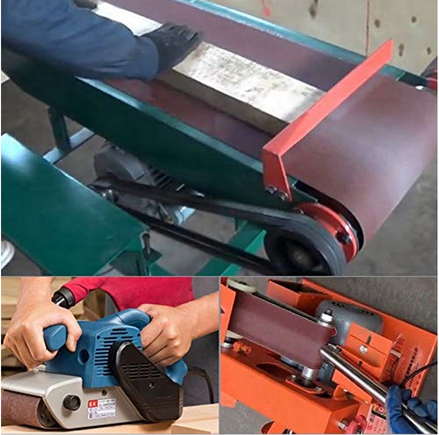 Bandes abrasives en Zirconium, 8 pièces, 80/120150/180/240/320/800/1000 grains, bandes de papier de verre combinées, 100x915mm