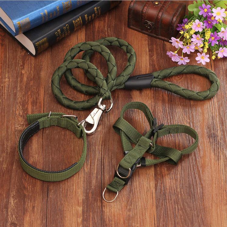 Halsbanden trekkabel jean hondenriem harnas huisdier kraag harness hondenriem pet wandelen harness leash set verstelbare borst: C