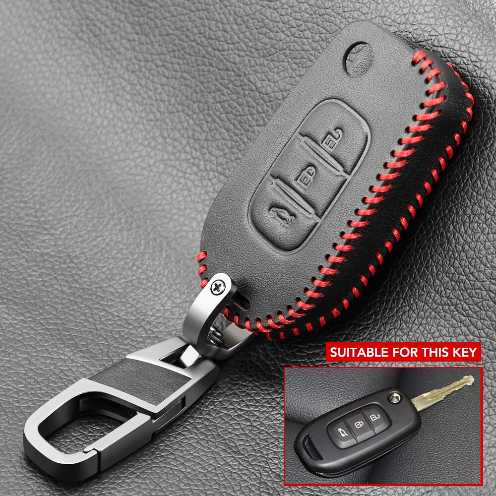 Nahkainen auton avainkotelo renault kadjar captur megane sandero stepway logan clio 5 arkana kansi avaimeton kaukosäädin: Default Title