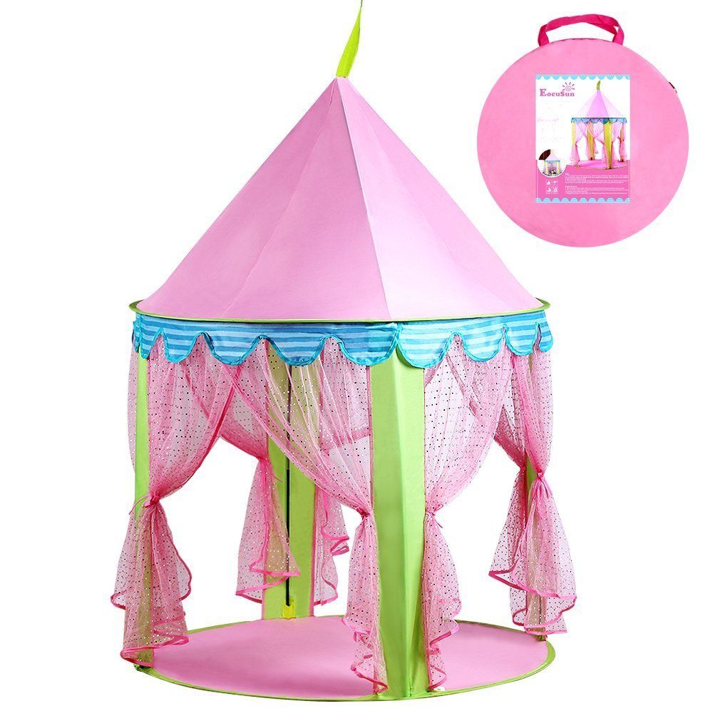 Meisjes Prinses Kasteel Speel Tent Fee Kasteel Tent Leuke Speelhuisje Kinderen Kids Outdoor Speelgoed 1X1.35M Dome Speelgoed tenten Roze