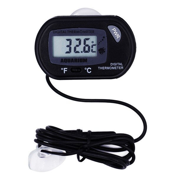 Digital LCD Display Thermometer Temperature Gauge with Sucker for Household Refrigerstor Fish Tank 20%off: black