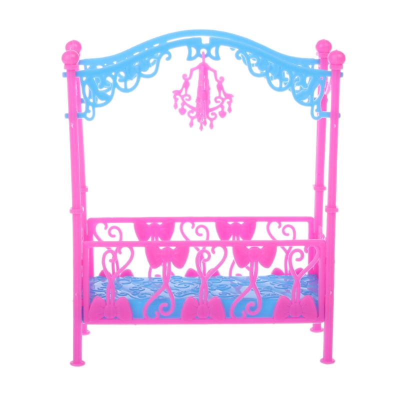 Neue Bett Mit Ornamente Bett Schlafzimmer Möbel Für Kelly Babie Puppe Zubehör Mädchen Spielzeug