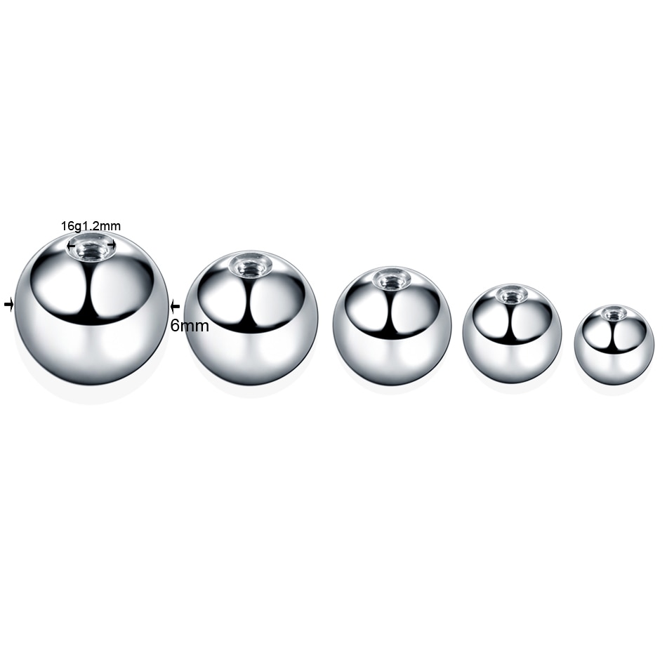 100 Stks/partij Staal Tepel Piercing Ballen Voor Oorbellen Neusring Wenkbrauw Boule Piercing Schroef Vervanging Bijlagen Ringen Ballen