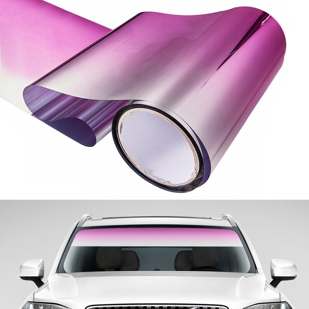 Verkoop! Upgrade Autoruit Zonneklep Strip Tint Film Voorruit Beschermen Schaduw Sticker Diy Snelle Csv: Pink