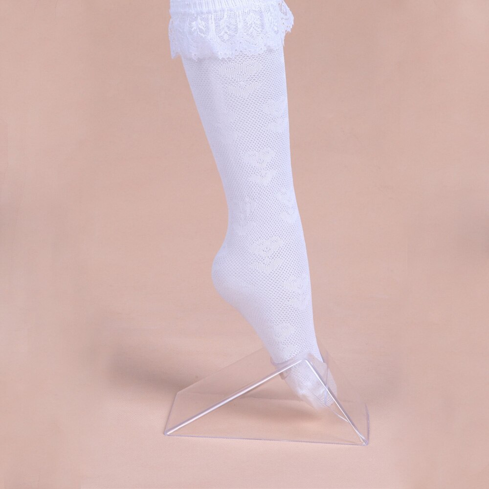 5pairs Trim Frilly Ankle White Lace Socks Toddlers Kids Girls School High Knee Socks with White Ruffle Lace 3-8 years