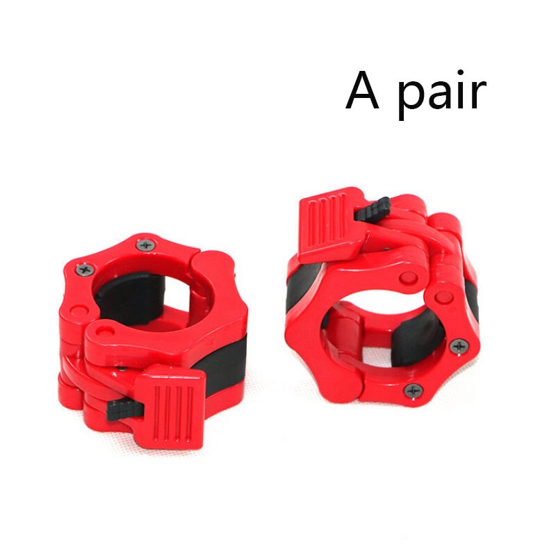 Abrazaderas de barra de pesas de liberación rápida, Clips de barra de pesas olímpica para levantamiento de pesas y entrenamiento de fuerza, 50mm: Red-A pair
