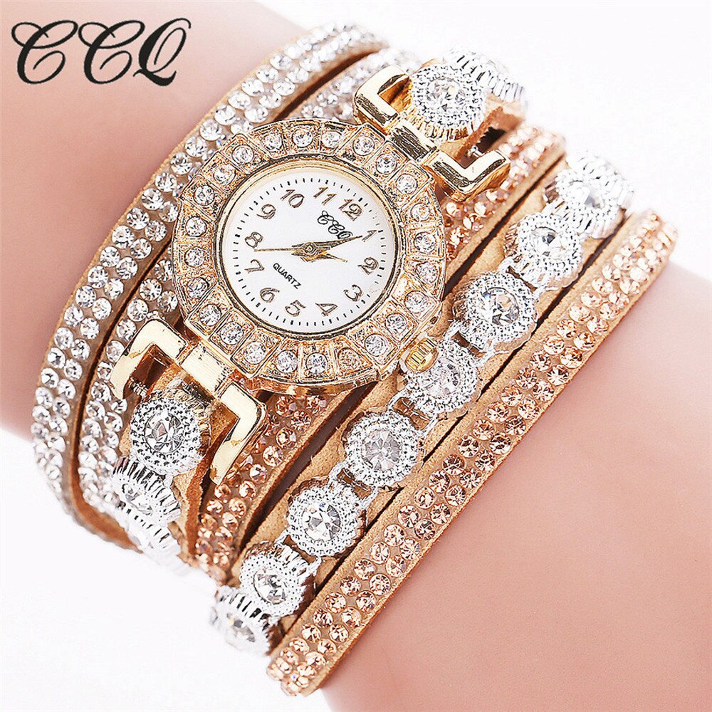 Mode Vrouwen Armband Horloges Casual Analoge Quartz Horloges Voor Vrouwen Strass Horloge Lange Riem Armband Horloge