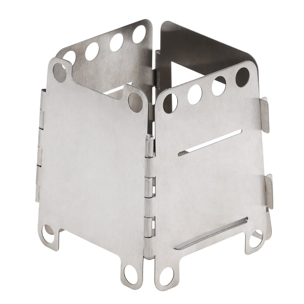 Portable Titanium Folding Wood Stove Outdoor Camping Stove Pocket Burner Cooking Backpacking Ultralight Wood Stove