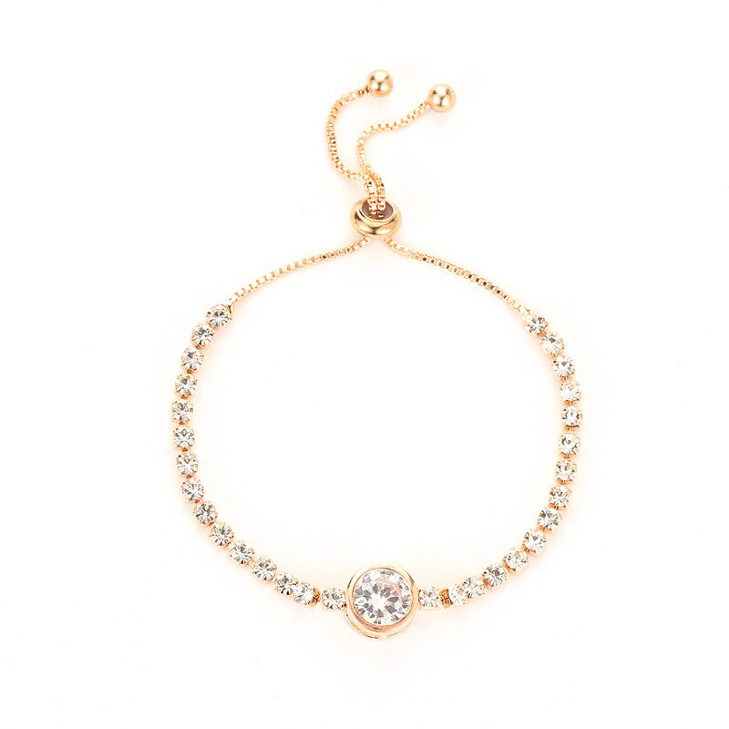 Neue rose gold liebe herz zirkon armband für frauen einfache strass damen armband CZ schmuck: 01 gold
