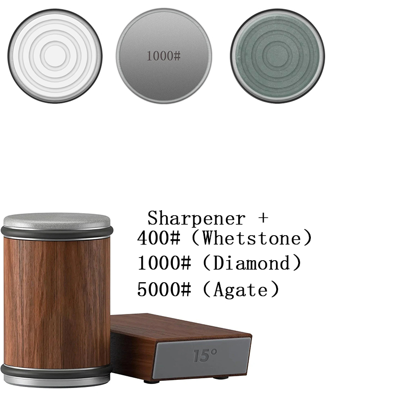 Rullande knivslipare magnetisk knivhållare diamantslipstenskit med 15 och 20 graders vinkelrulle kökstillbehör