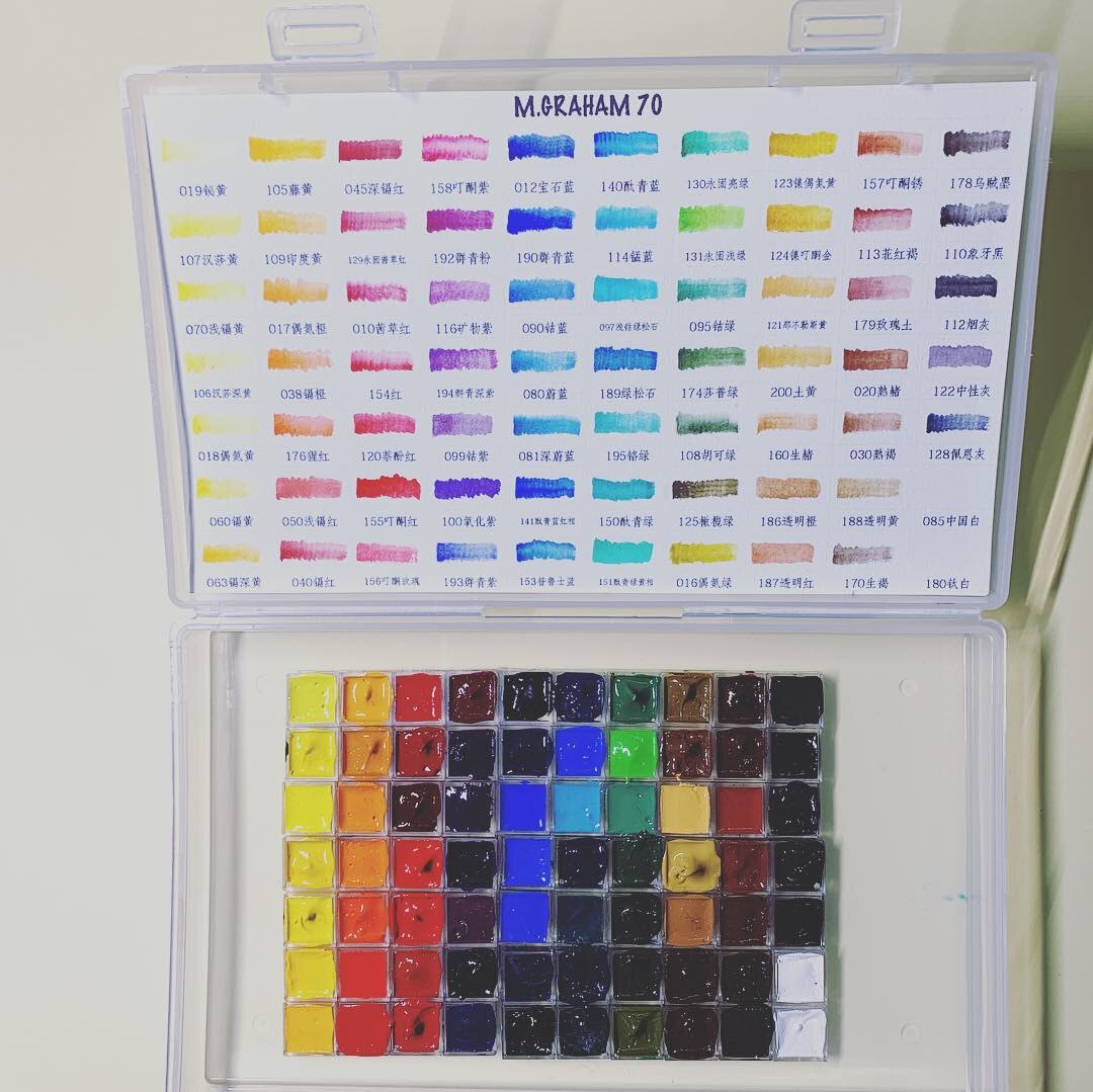 70-color water color paint solid split charging