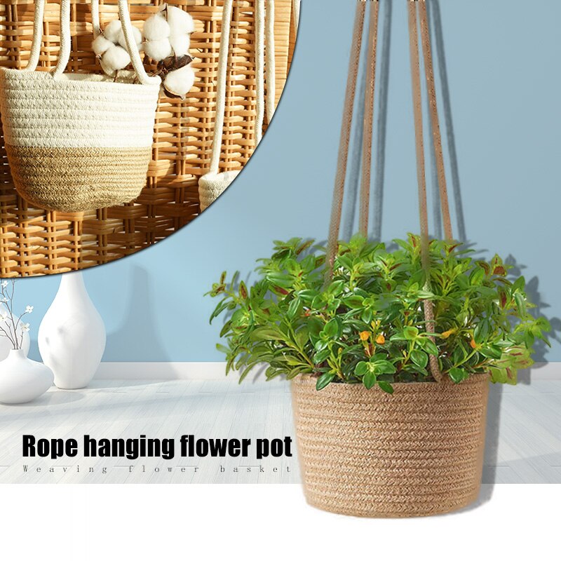 Handmade Macrame Plant Hanger Flower Pot For Wall Decor Courtyard Garden Hanging Planter Basket Wall Decorations
