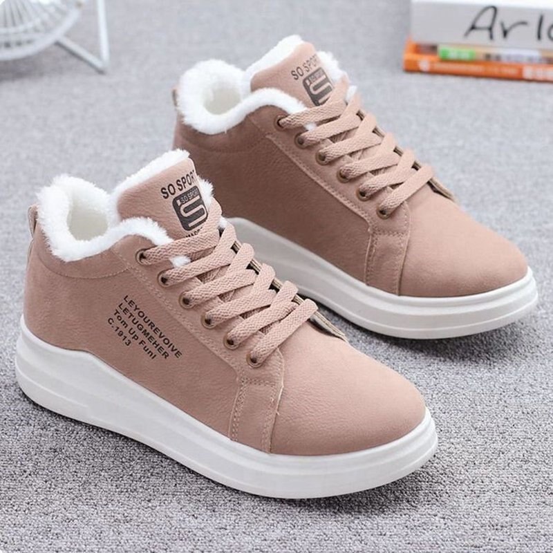 Damesschoenen winter damesschoenen warme bont pluche dames casual schoenen veterschoenen sneakers zapatillas mujer platform
