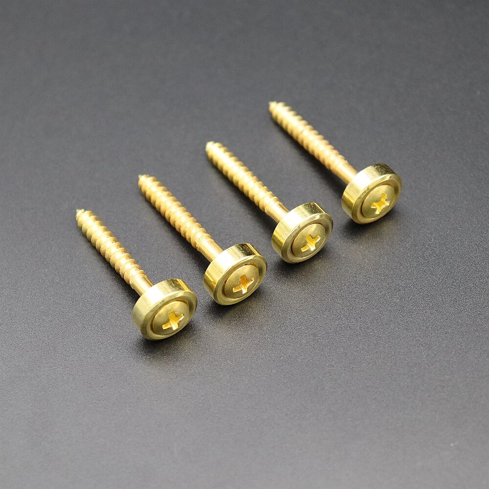 4pcs Guitar Neck Fixed Mounting Screw Ferrules Bushings and Bolts for Electric Guitar Bass: 4pcs Gold