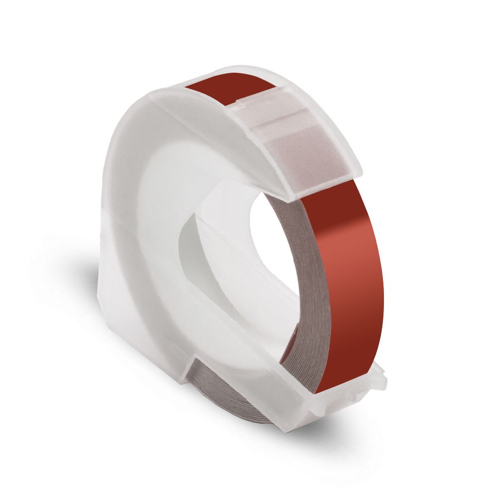 Labelwell 9MM dla Dymo 3D plastikowa taśma tłocząca kompatybilna z Dymo 1540 1610 tłoczenie drukarka do etykiet 3D etykieta pcv dla Motex E101: Maroon Red