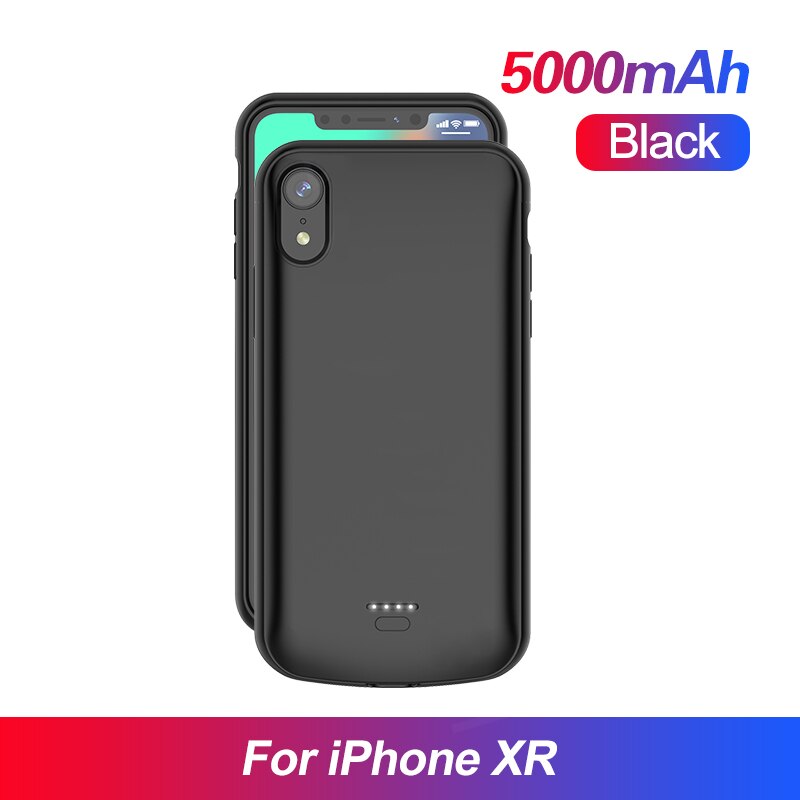 Battery Charger Case For iPhone 11 Case for iPhone 5S SE 6 6S 7 8 Plus X XR XS MAX Pro Portable Power Bank Charger: 1 For XR