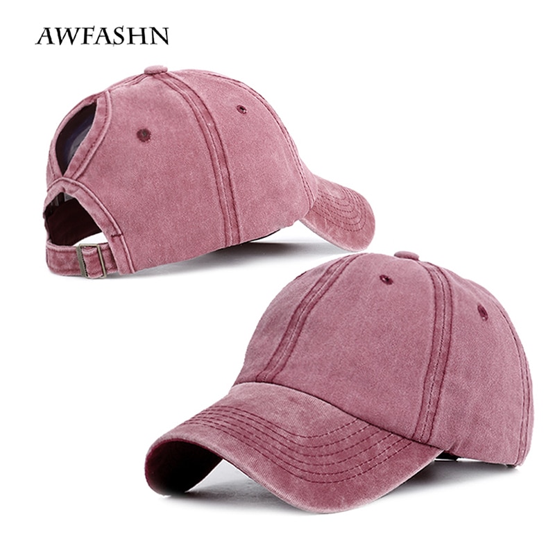 Vrouwen Paardenstaart Baseball Cap Lente/Zomer 100% Katoen Zonnehoed Snapback Caps Ademende Hoed Maat Verstelbaar Paardenstaart