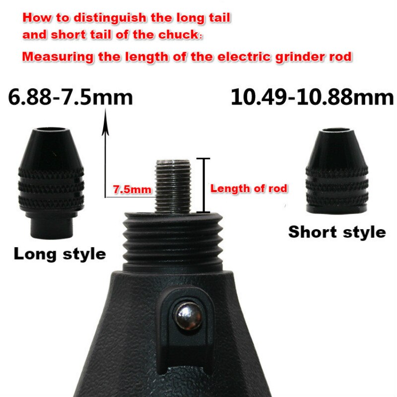 Neue 0,3-3,2mm Multi Bohrfutter Keyless Für Dremel rotierend Werkzeuge Keyless Bohrer Spannfutter Adapter Konverter Universelle Mini Futter