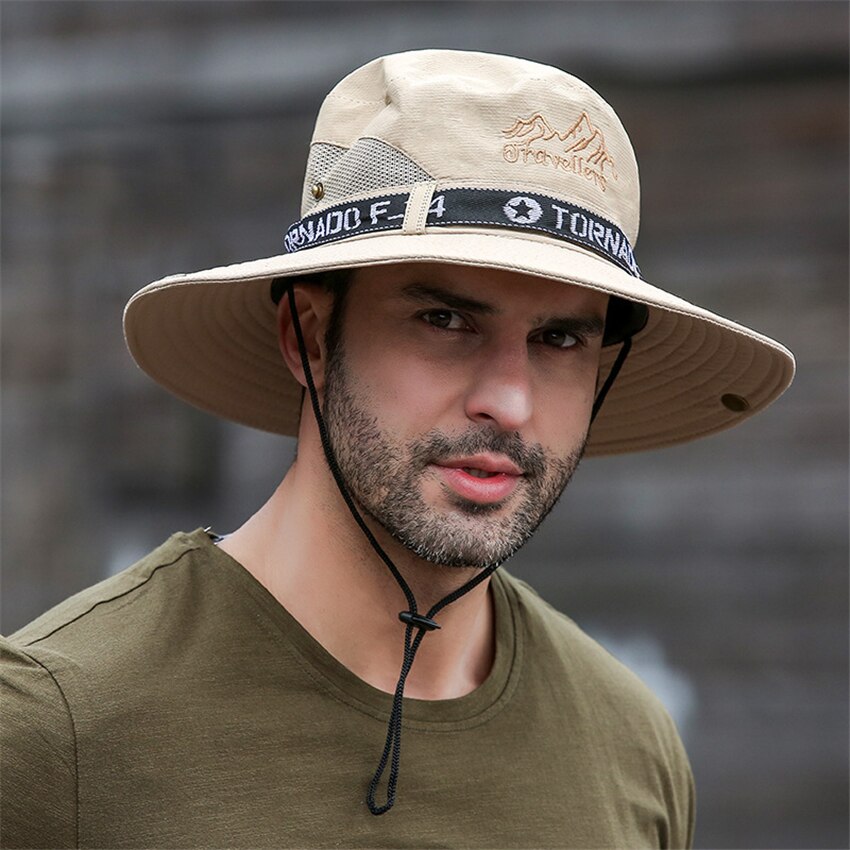 Upf 50+  solhat hat spand cowboy mænd kvinder fiskeri boonie hatte sol uv beskyttelse lang stor bred brim mesh vandreture udendørs strand kasket