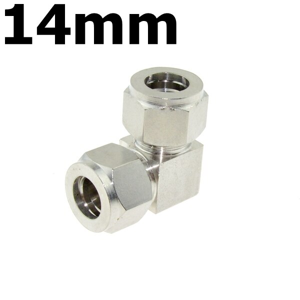 Stainless Steel 304 Compressor Double Ferrule Connector 6mm 8mm 10mm 12mm 1/4" 1/2" Pipe Tube Coupler Air Compression Fitting: 14mm