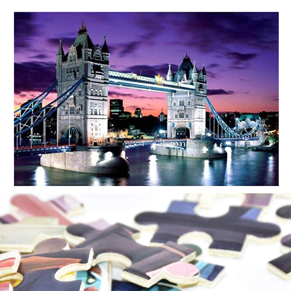 1000Stck Turm Brücke Papier Puzzle Puzzle Spiel Erwachsene lässig freundlicher Intelligenz Spielzeug Intelligenz Entwickeln Spielzeug