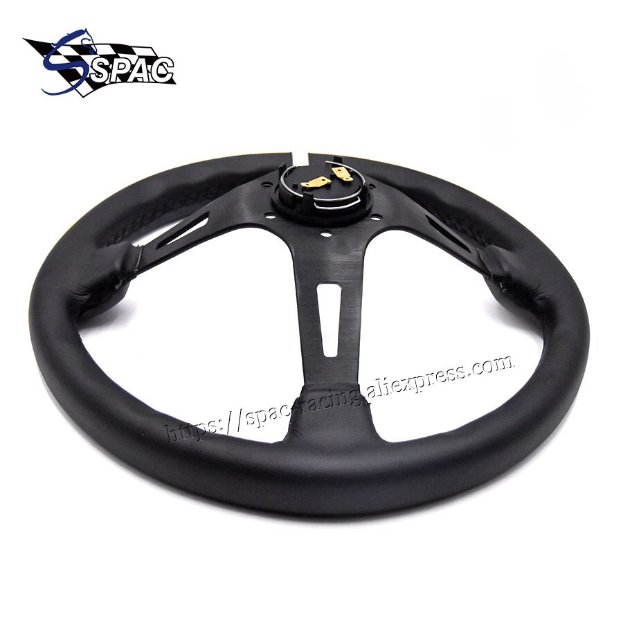 Interior Racing Car Steering Wheel With Silver spoke
