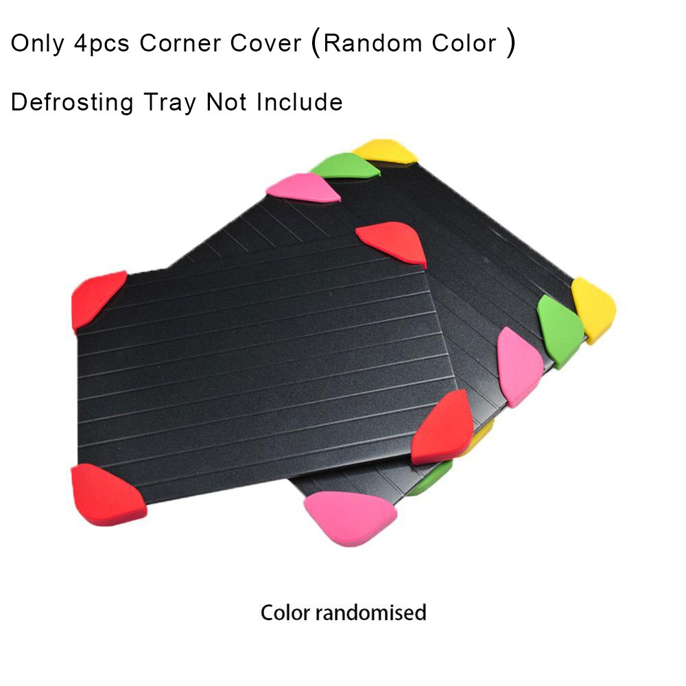 2 In 1 Safety Fast Defrosting Meat Tray chopping Board Rapid Thawing Tray Quick Thawing Plate Frozen Food Meat Kitchen Gadgets: 4 piece corner cover