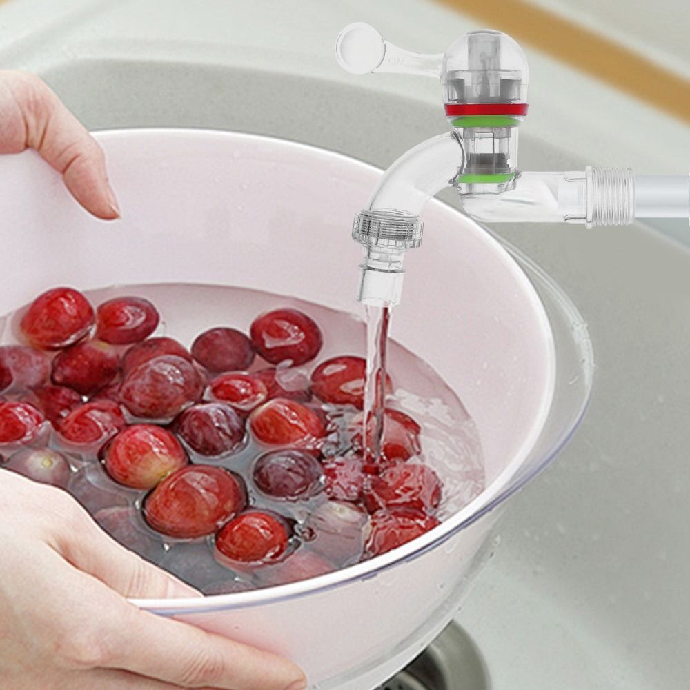 Gennemsigtig plastikhane vandafbryder havevandingsstik 20/25mm vandhaner multifunktionel vandventil