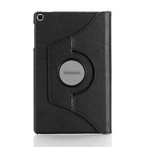 Voor samsung galaxy tab  s5e 10.5 hoes tablet sm -t720 sm-t725 10.5 '' 360 draaibare flip lederen standaard hoes met pen + film: Zwart