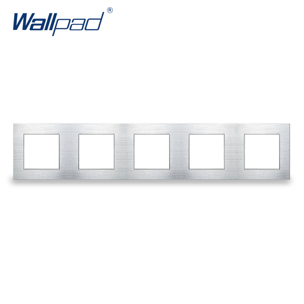 Wallpad Luxury Aluminum Alloy Panel Frame Silver Hotel Panel Vertical and Horizon Frame 1 2 3 4 5 Frames Panel Only: 5