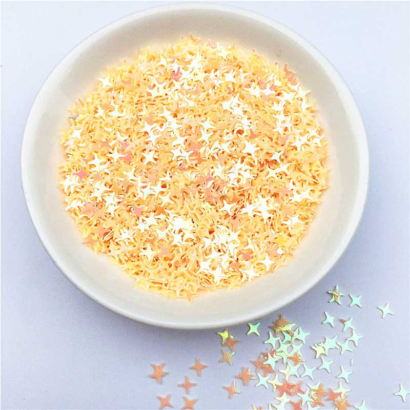 4 mm vierpuntige ster kruis ster pailletten pvc kristal modder flitsende nagels schoonheid make-up kralen bruiloft feest gooien confetti  jj350: 10