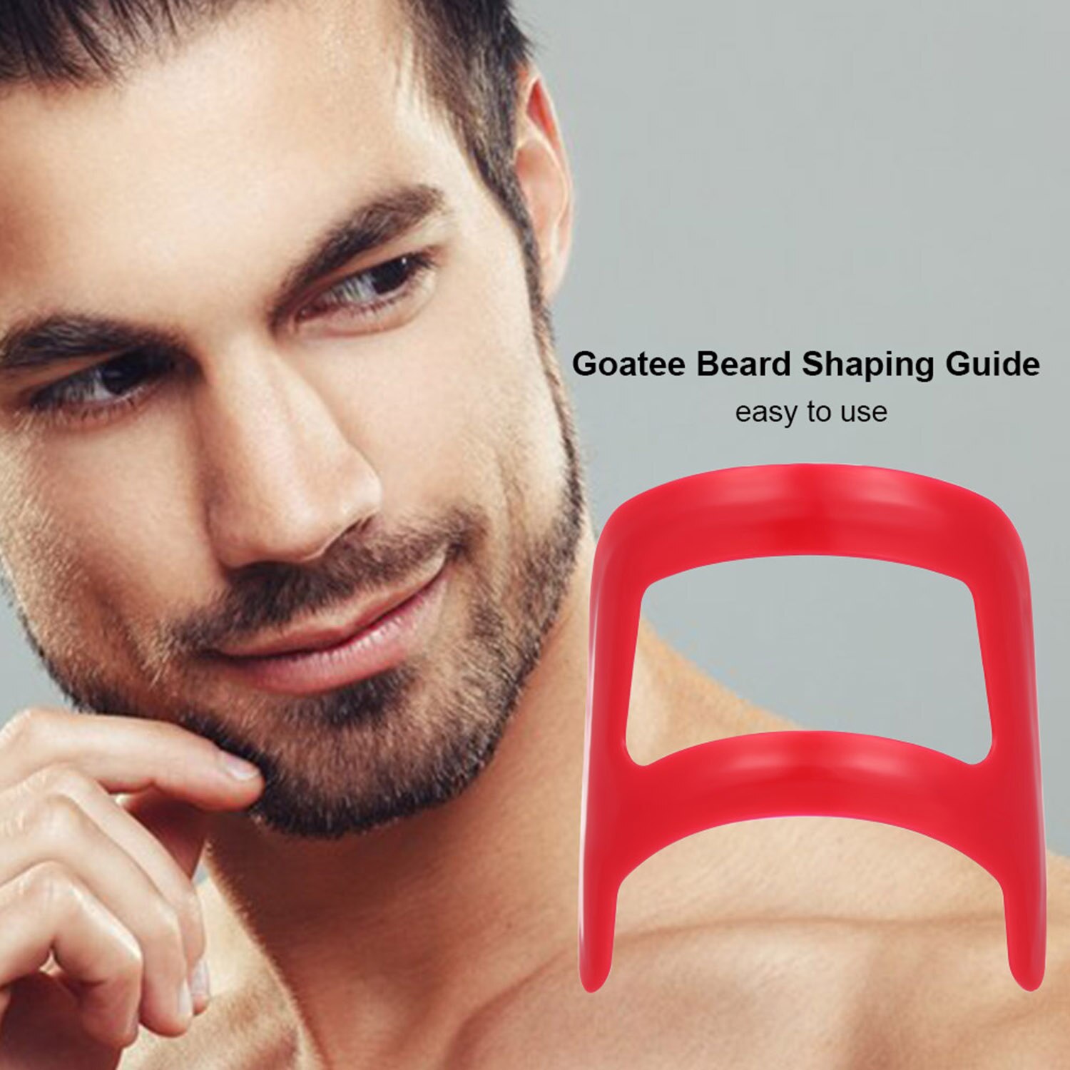 Beard Guide Hairline Neckline Guide Kit for Straight Neck Hairline Goatee Beard Self Cut Haircut Grooming Kit Styling Tool