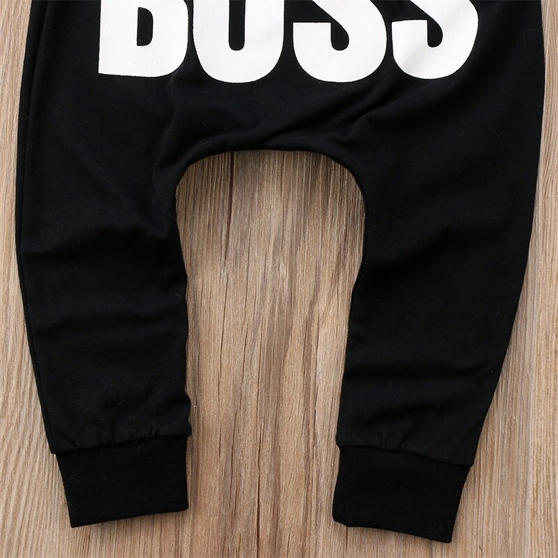 Pants Trousers Baby Boys Girls Cotton Letter BOSS Printed Harem Pants Casual Trousers Infant Clothes