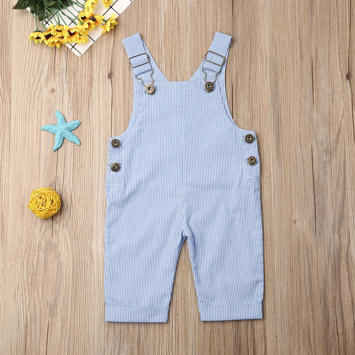 Pudcoco-pantalones vaqueros a rayas para bebé, niño y niña, monos de tela vaquera para niño pequeño, vestido, falda, ropa de 0 a 24 meses,: Bib Pants / 6 meses