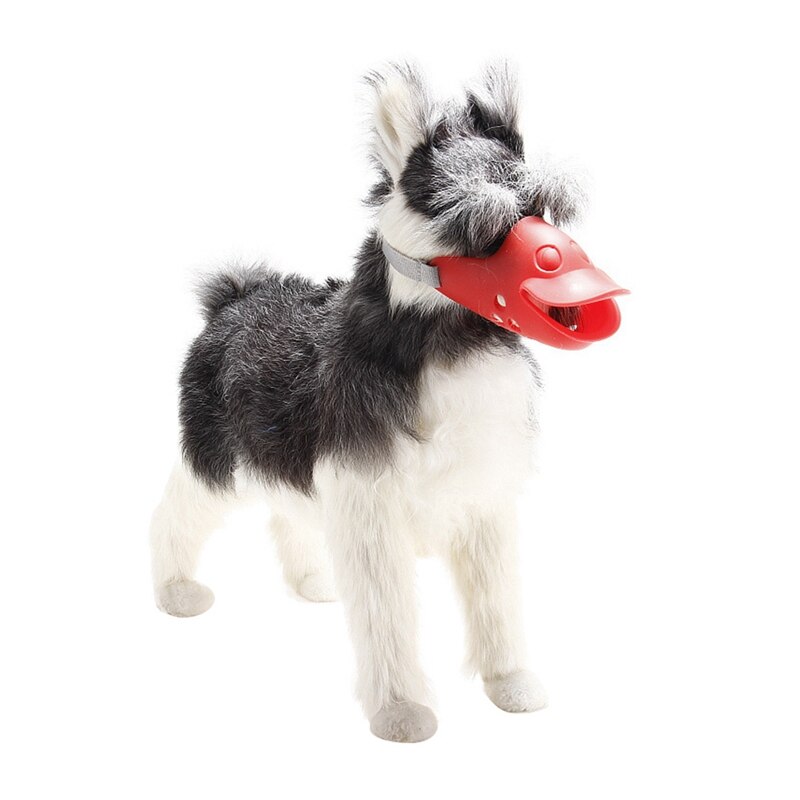 Dog Silicone Muzzle Cute Duck Mouth Mask Luminous Muzzle Bark Bite Stop Small Dog Anti-bite Masks For Dog Pets Accessories uv