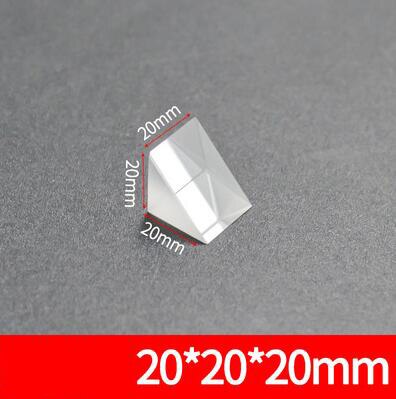 Prisma isósceles triangular de ángulo recto de vidrio óptico K9, 9mm, 10mm, 15mm, 20mm, 30mm, 90 grados, 180 grados, prismas giratorios, refracción de rayos: Azul cielo