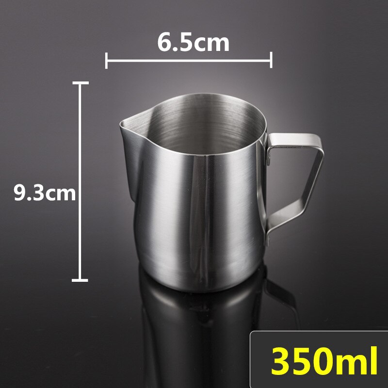 Rvs Opschuimen Werper Pull Bloem Cup Melk Opschuimen Jug Espresso Koffie Pitcher Barista Craft Koffie Latte Melk Mokken: 350ml No Scale mark