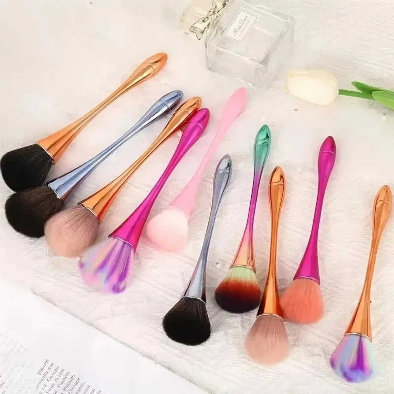 Kosmetikbørste løs pudderbørste overdimensioneret highlighterbørste blush-børste blødt hår makeup fikserende pudderkvast skønhedsværktøjer