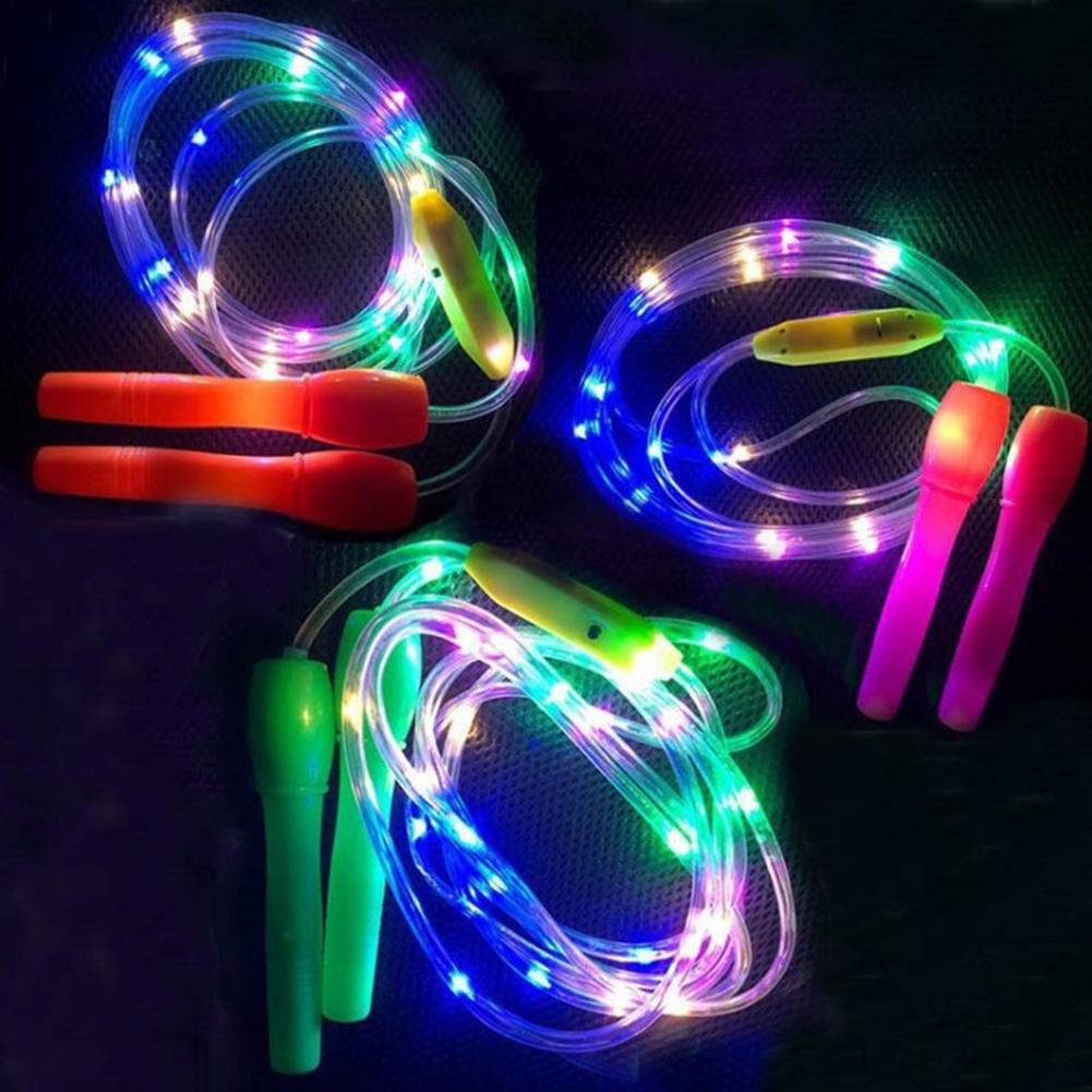 Bambini per bambini LED multicolore giocattolo luminoso sport salute Fitness incandescente corda per saltare gioco giochi all&#39;aperto giocattoli