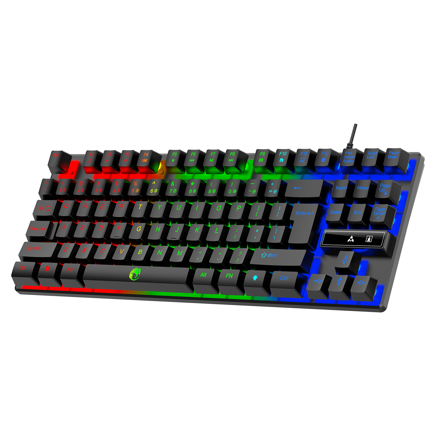 Leikui k87 Ergonomic Wired Keyboard，Mechanical Feel, Clear Tones for PC/Laptop/Windows/Mac