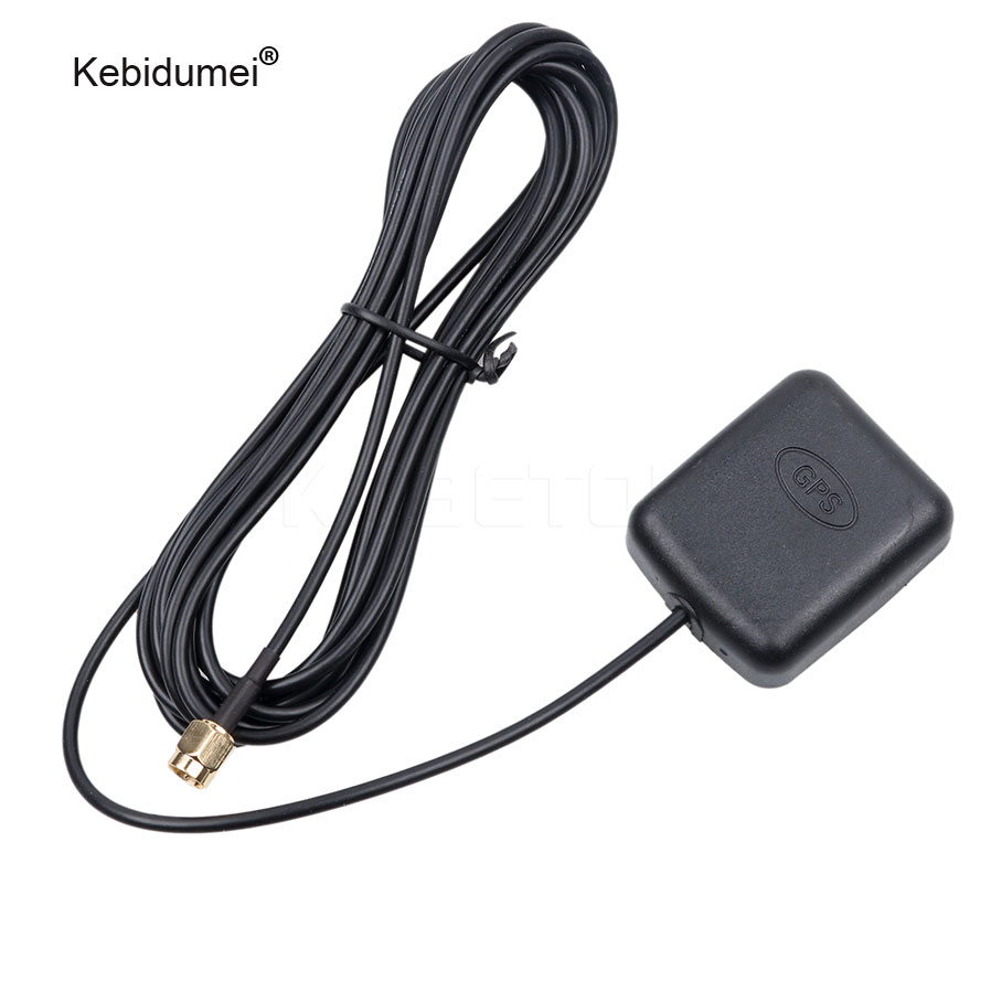 Kebidumei Gps Actieve Remote Antenne 3M Mini Gps Ontvanger Antenne Versterking Dvd Navigatie Sma Interface Connector