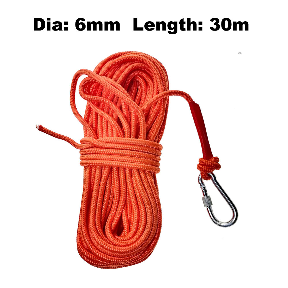 20M 30M Anker Touw Drijfvermogen Gooi Rescue Lijn Voor Kayak Kano Onderwater Salvage Water Sport: 6mm  30m