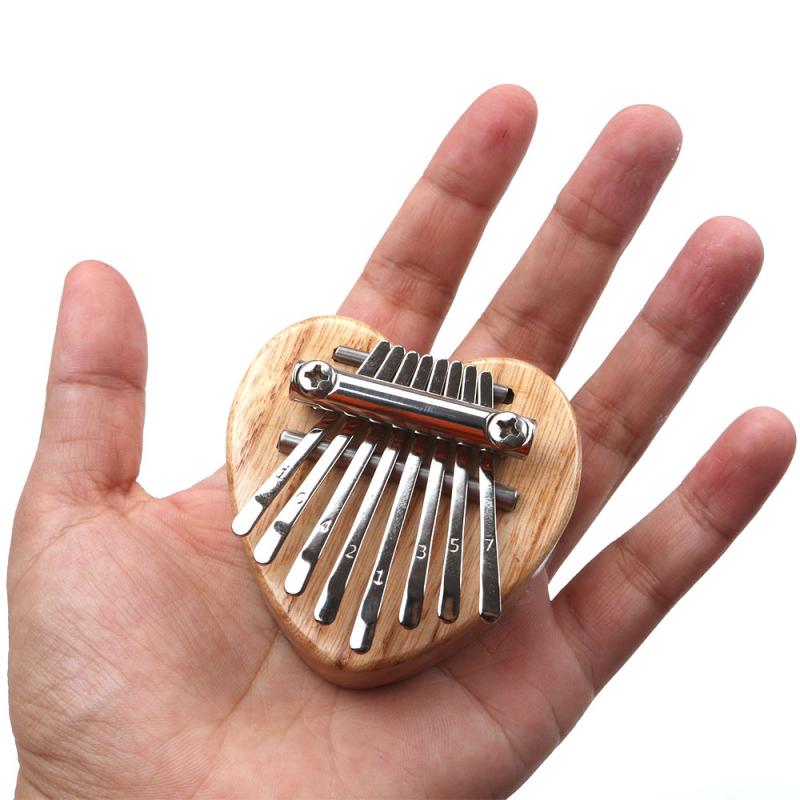 Mini Piano à pouce Kalimba en bois, 8 touches, exquis, de noël, Instrument Musical de