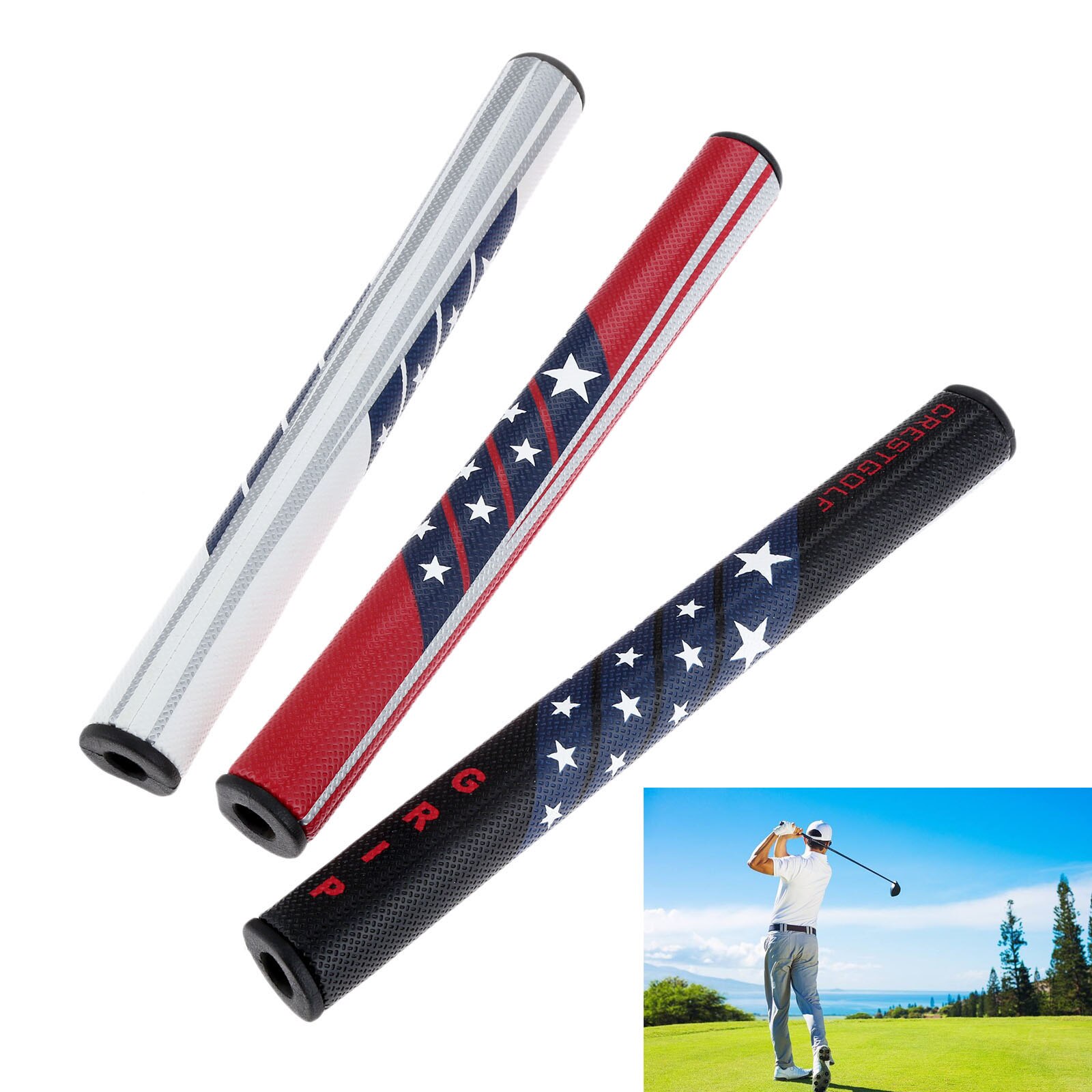 Agarre de Golf antideslizante para práctica de entrenamiento de golfista, empuñadura Universal antideslizante de 2,0, 265mm, 0,58 pulgadas, 1 unidad