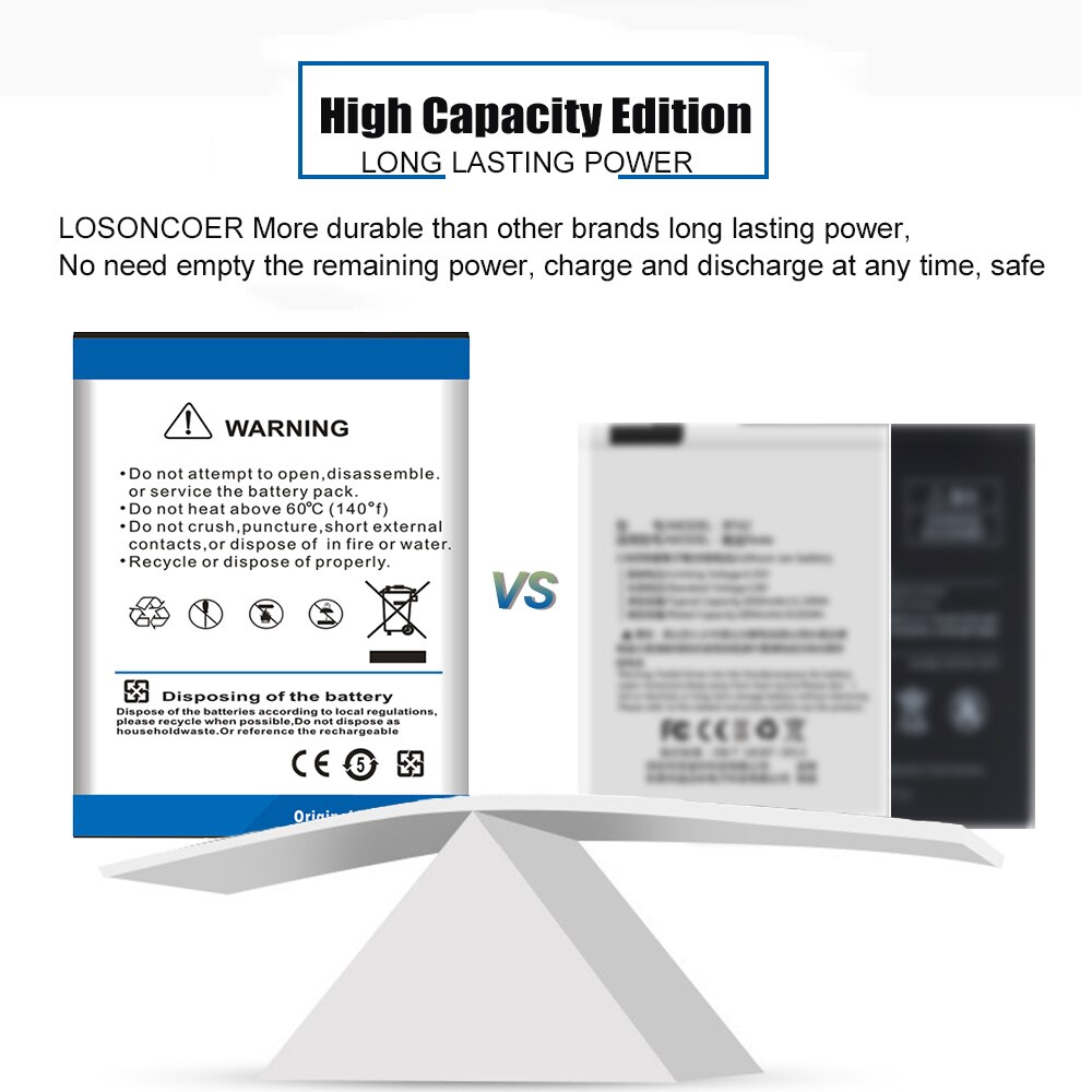 LOSONCOER – batterie haute capacité Hi12 13000mAh, pour tablette CHUWI Hi12 Dual Sys PC CWI527 CW1527