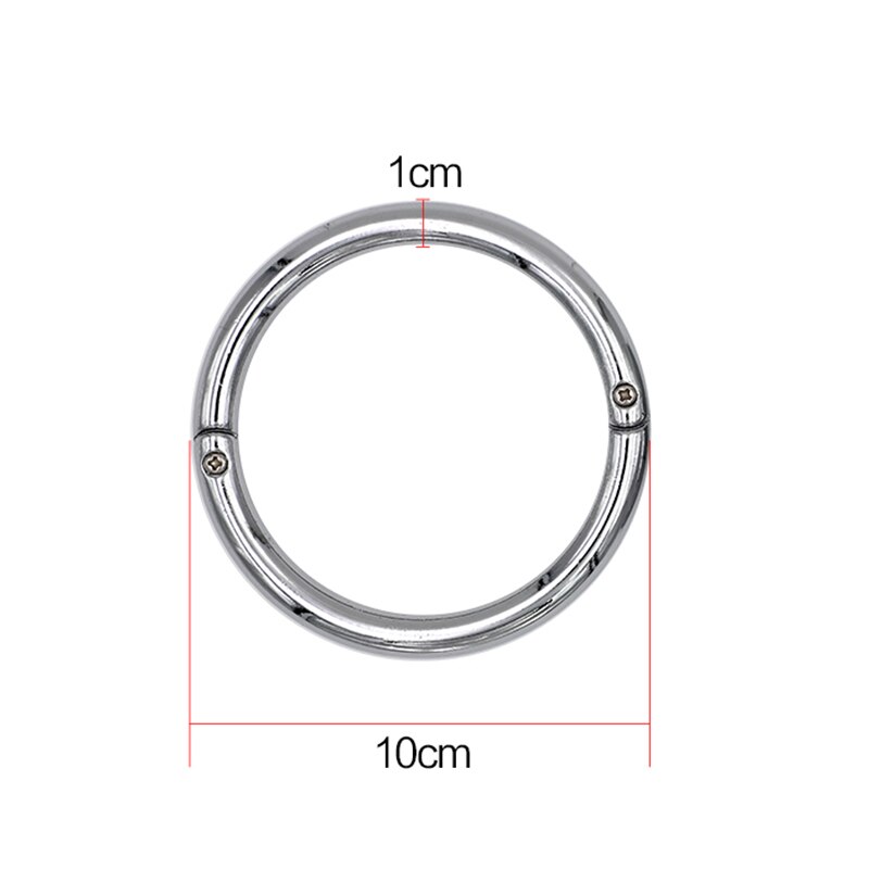 Anneau nasal de Traction pour bétail, 1 pièce, grand cercle en acier inoxydable, pour bétail, taureau, bœuf, vache, fermoir de Traction: 10cm