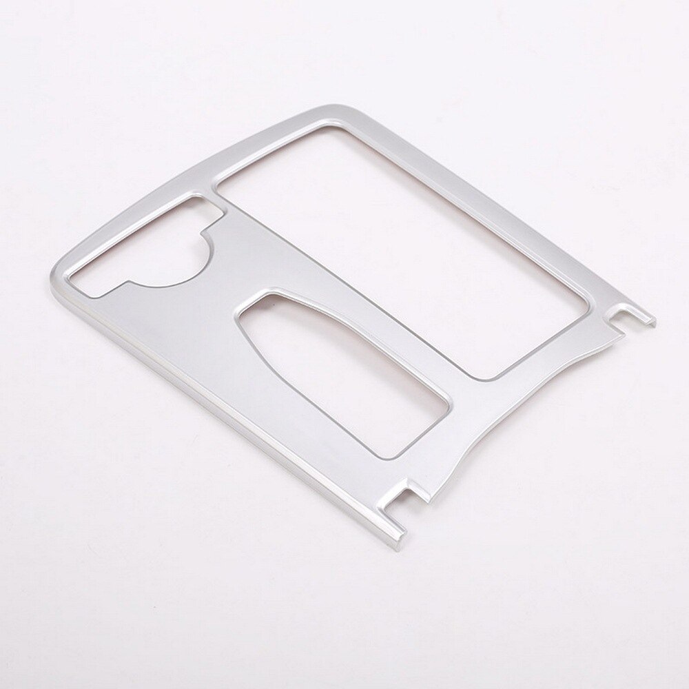 Para Mercedes Benz clase C W204 E clase W212 , Panel de consola central, portavasos, cubierta de marco, pegatina embellecedora: Plata