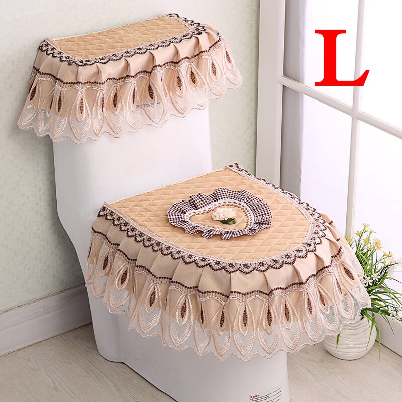 3 Teile/satz Gold Samt Spitze Wc Sitz Abdeckung einstellen Toiletten U-Förmigen Mantel Hause Badezimmer Toiletten matt Panzer Abdeckung wc Abdeckung setzt: 12