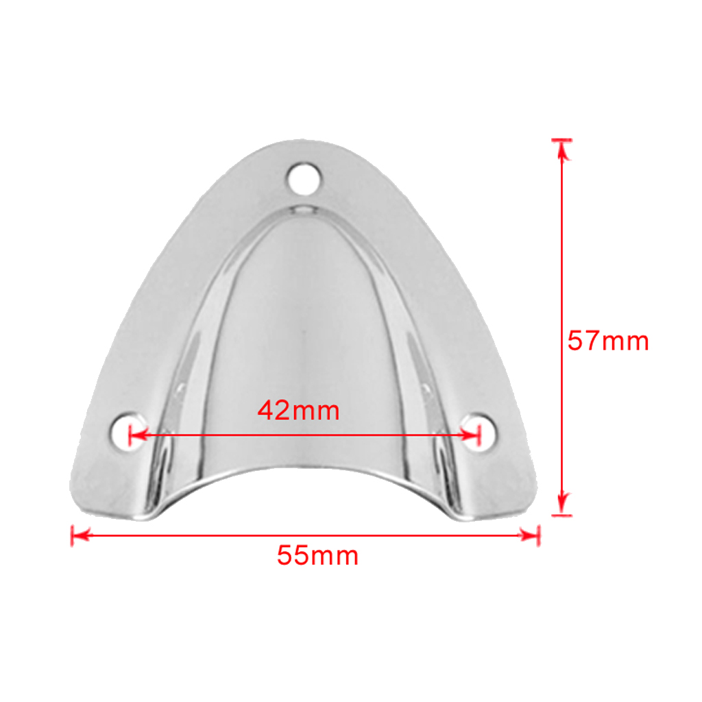 2.17 x 2.24 Inch 316 Stainless Large Steel Clam Shell Ventilator Wire Cable Vent Cover For Boat UV &amp; Weather Resistant